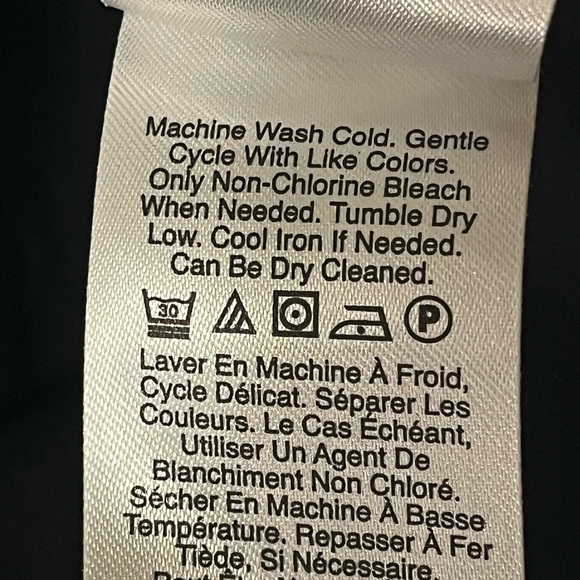 Donna Karan  Black 100% Cotton Shark Bite Hem Bubble Skirt, drawstring, Large - Picture 10 of 10